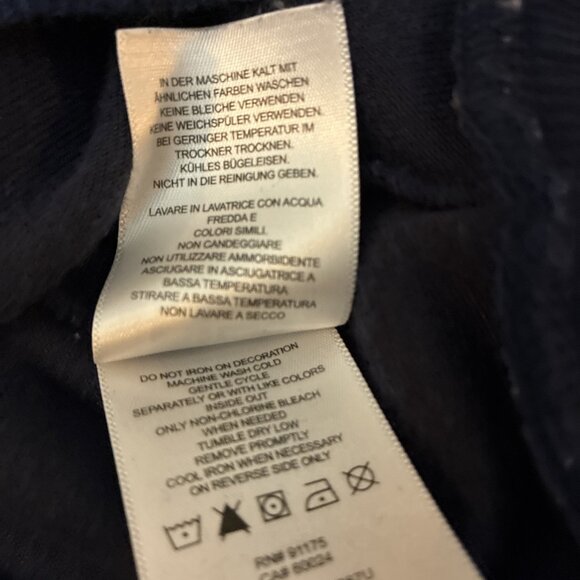 FILA Womens Size L Sweatshirt Navy Blue Long Sleeve Logo Athletic Pullover Top - Picture 7 of 7